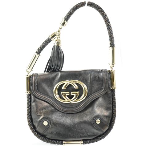 black gucci tassel bag|Gucci shoulder bag.